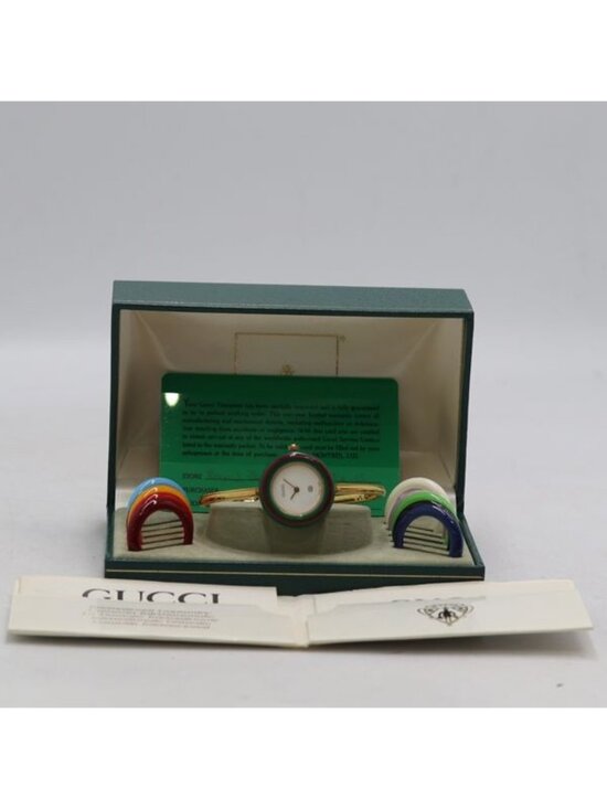 Gucci Change Bezel 11 12 Quartz Bangle Watch White Dial main image 5